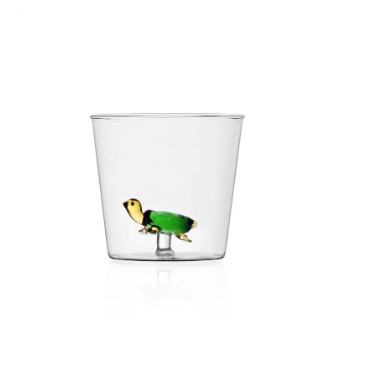 Bicchiere Ichendorf Milano in Vetro TUMBLER TARTARUGA VERDE - TUMBLER TARTARUGA VERDE